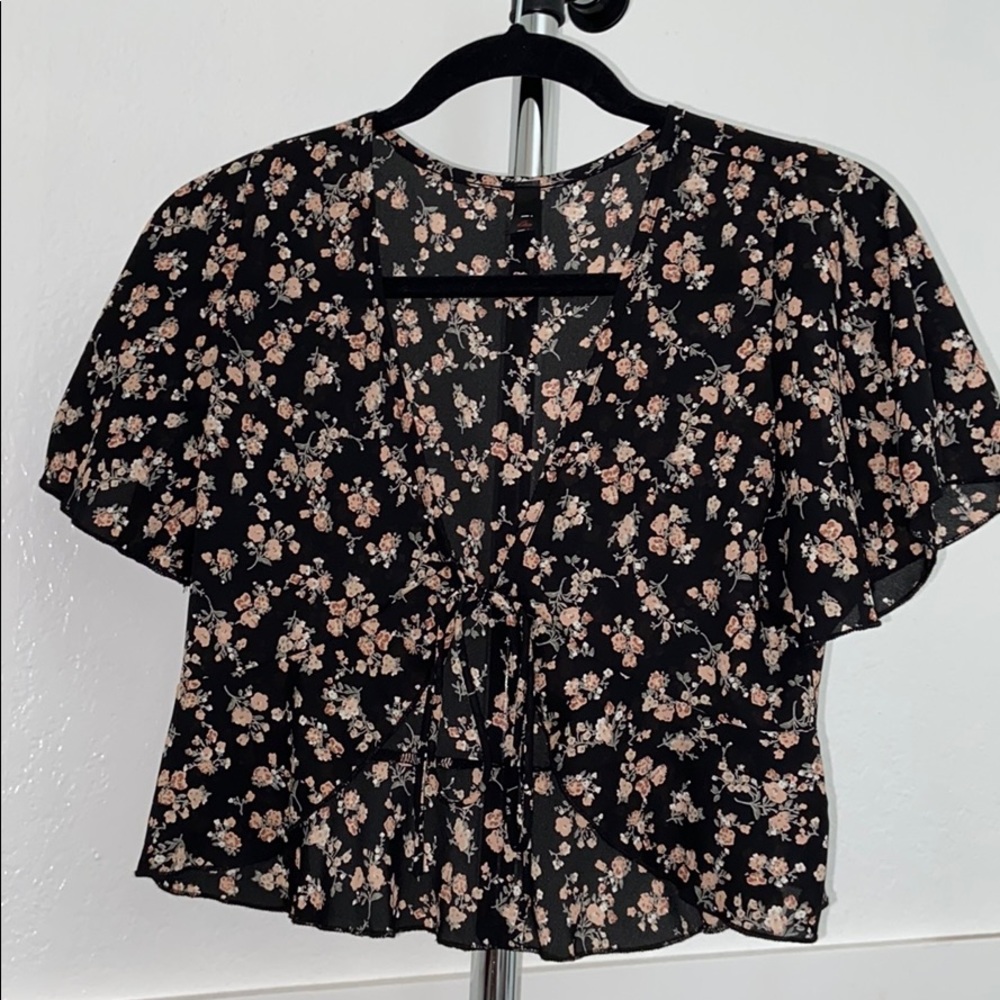 Floral Tie Top